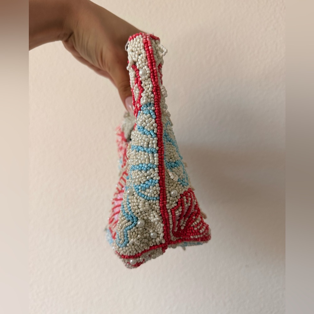 Beaded Shell Design Clutch - Picture 2 of 4